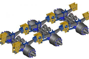 Подвеска двускатная 3*16т высокая рессорная HJBridge 16.50-2900004-FП00